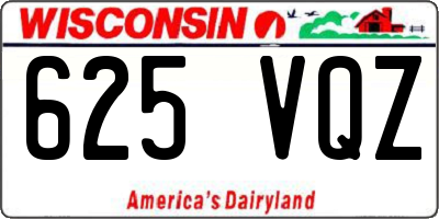 WI license plate 625VQZ