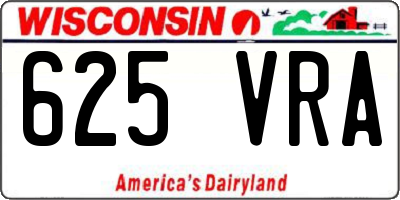 WI license plate 625VRA