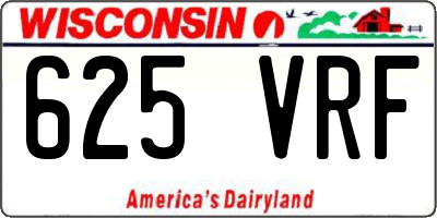 WI license plate 625VRF