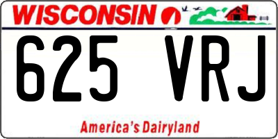 WI license plate 625VRJ