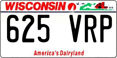 WI license plate 625VRP