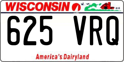 WI license plate 625VRQ
