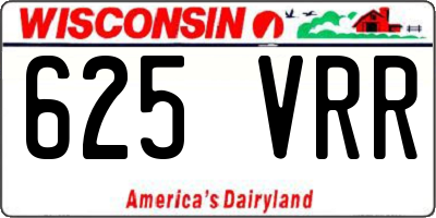 WI license plate 625VRR