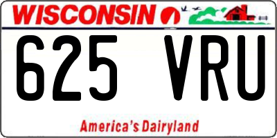WI license plate 625VRU