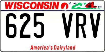 WI license plate 625VRV