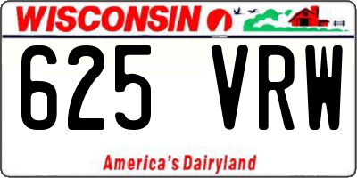 WI license plate 625VRW