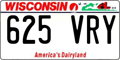 WI license plate 625VRY