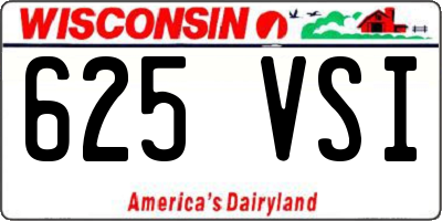 WI license plate 625VSI