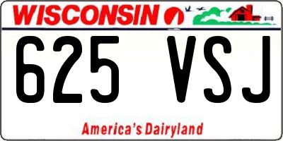 WI license plate 625VSJ