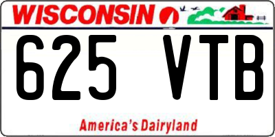 WI license plate 625VTB