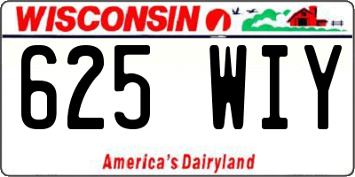 WI license plate 625WIY