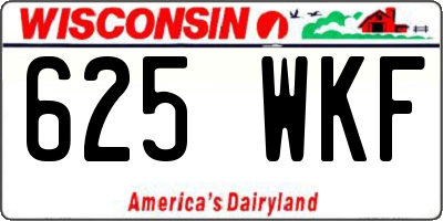 WI license plate 625WKF