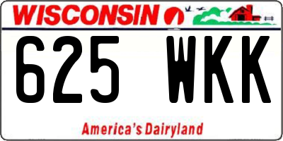 WI license plate 625WKK