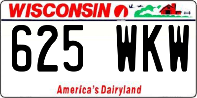 WI license plate 625WKW