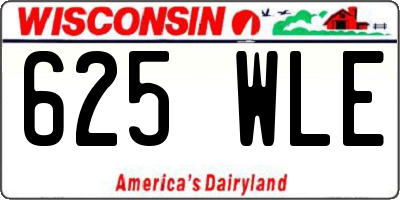 WI license plate 625WLE