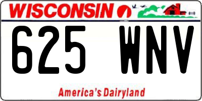 WI license plate 625WNV