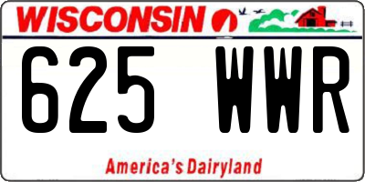 WI license plate 625WWR