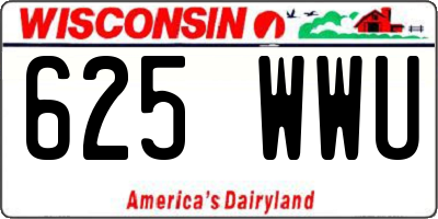 WI license plate 625WWU
