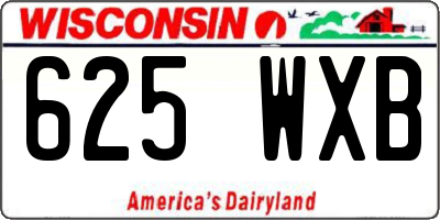 WI license plate 625WXB