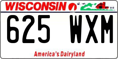 WI license plate 625WXM