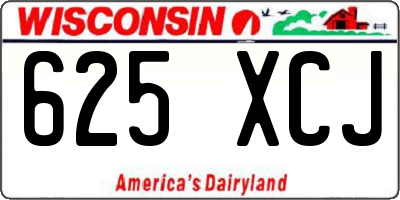WI license plate 625XCJ
