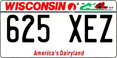 WI license plate 625XEZ