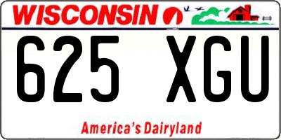 WI license plate 625XGU