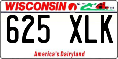 WI license plate 625XLK