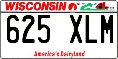 WI license plate 625XLM