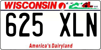 WI license plate 625XLN