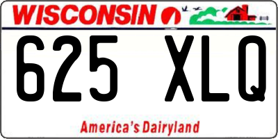 WI license plate 625XLQ