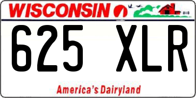 WI license plate 625XLR