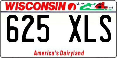 WI license plate 625XLS