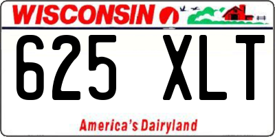 WI license plate 625XLT