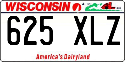WI license plate 625XLZ