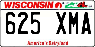 WI license plate 625XMA