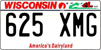 WI license plate 625XMG