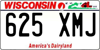 WI license plate 625XMJ