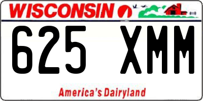 WI license plate 625XMM