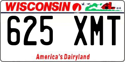 WI license plate 625XMT