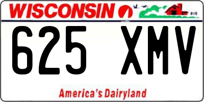 WI license plate 625XMV
