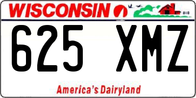 WI license plate 625XMZ