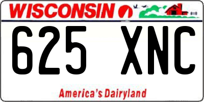WI license plate 625XNC