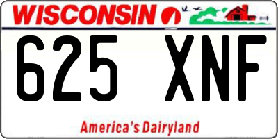 WI license plate 625XNF