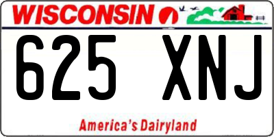 WI license plate 625XNJ