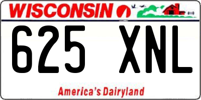 WI license plate 625XNL