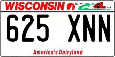 WI license plate 625XNN