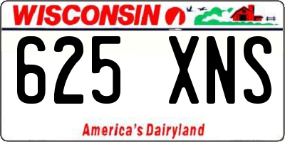 WI license plate 625XNS