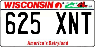 WI license plate 625XNT