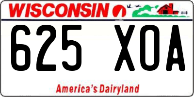 WI license plate 625XOA